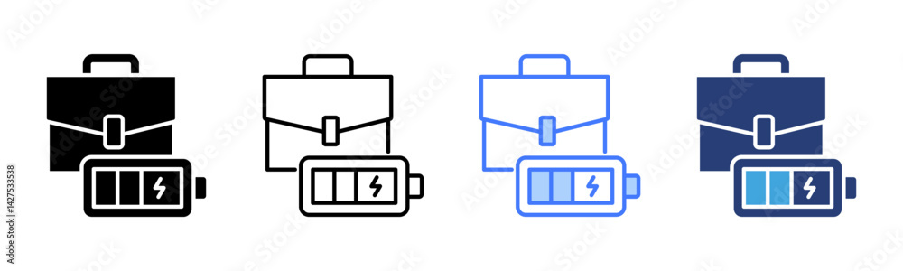 Poster energize icon sheet multiple style collection