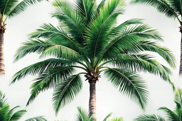 Fototapeta premium Miami Palms Rule of Thirds Photography, Tropical Landscape, Vibrant Colors