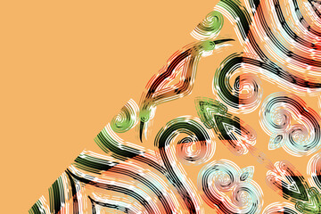 luxury traditional Indonesian Dayak batik design with aesthetic gradient background 