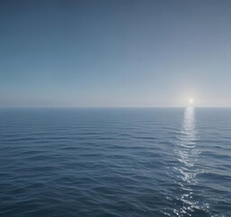 Fototapeta premium Soft, tranquil light blue gradient fading to deeper ocean blue , ombre, peaceful, texture