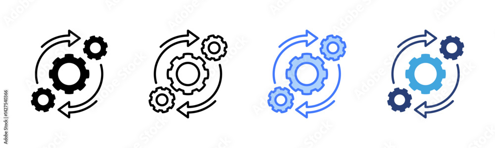 Poster Change icon sheet multiple style collection