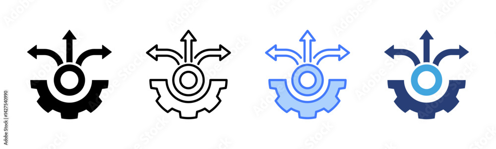 Poster Flexibility icon sheet multiple style collection