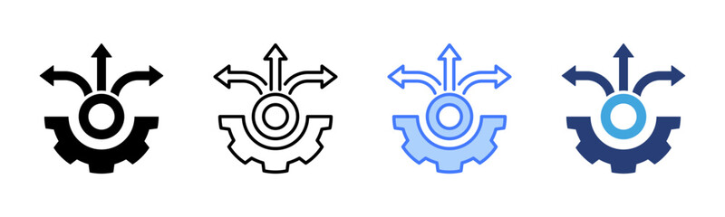 Flexibility icon sheet multiple style collection
