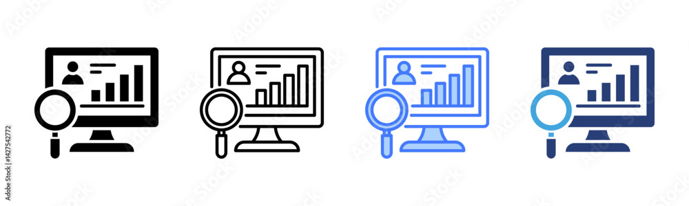 Poster Audit icon sheet multiple style collection
