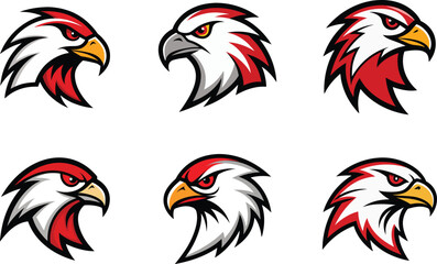 Hawk Mascot Logo Head Side View
