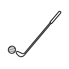 golf club and ball icon 