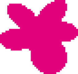 Playful Abstract Flower Pixel Shape