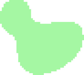 Abstract Bone Like Pixel Art Shape