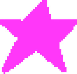 Abstract Star Pixel Shape for Digital Art