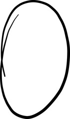 Irregular Hand Drawn Oval Outline