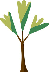 Palm Style Tree with Upright Leaves