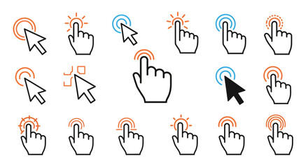 social media icons set isolated