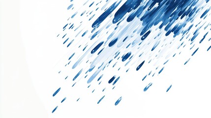 Abstract blue streaks on white background. Dynamic, flowing lines create a sense of speed and movement