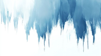 Fototapeta premium Abstract, flowing, layered, light blue and dark blue paint strokes
