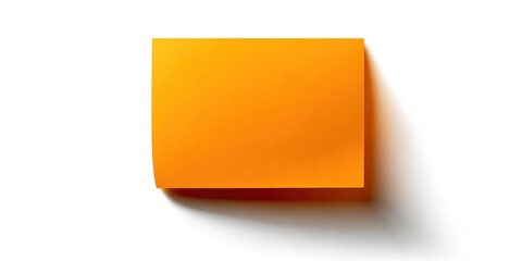 Orange Sticky Note Shadow Left Copy Space AI Photo