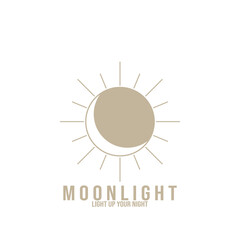 Moon Sun Mosaic abstract icon vector illustration template design