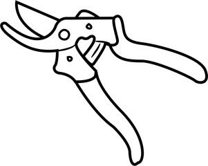 pruners backyard gardening equipment coloring page