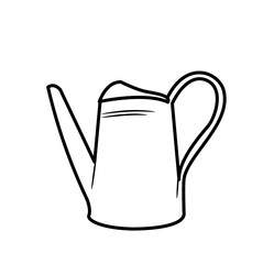 watering can backyard gardening equipment coloring page