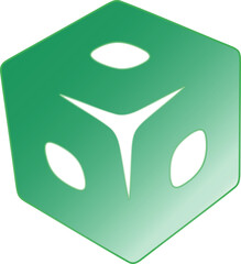 Isometric Abstract Square Icon – Geometric Minimal Shape for Digital Interfaces, Modern Graphics and Conceptual Design