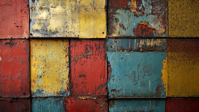 Colorful rusted metal wall texture