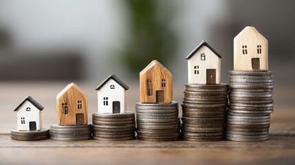 House and stack of coins illustrating rent subsidy programs and housing assistance initiatives for financial support