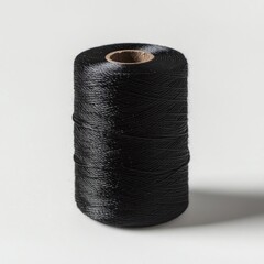 Black silk thread spool