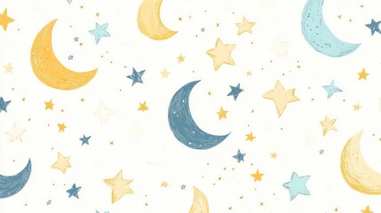 Cute moon and star pattern for baby