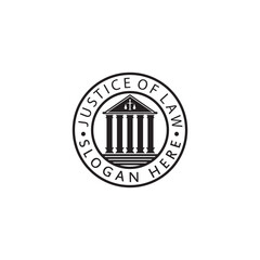 Justice Scales Law Court Lawyer Legal icon vector illustration template design