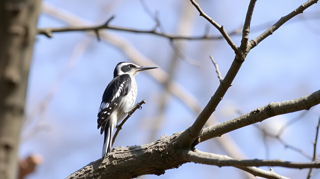 White-tailed American biter on a tree branch