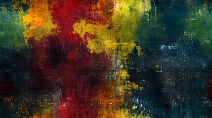 Fototapeta premium Vibrant abstract painting with bold color and texture.