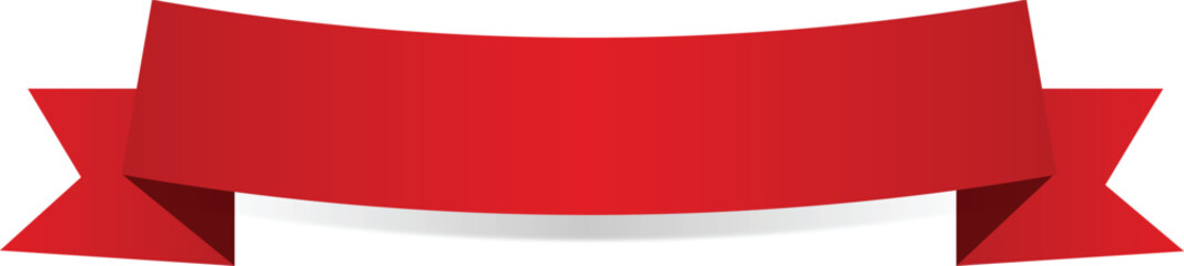 Red Ribbon Banner for Celebrations and Announcements.