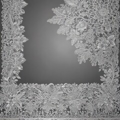 white lace frame, white lace border, white lace frame on black