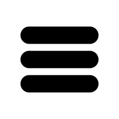 Fototapeta premium Three black rectangles stacked on top of each other. The image is simple and minimalistic