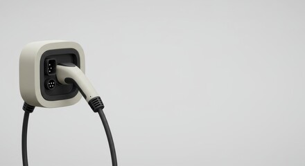 Electric Vehicle Charging Station Design Modern Wall Mounted EV Charger Power Cable Technology