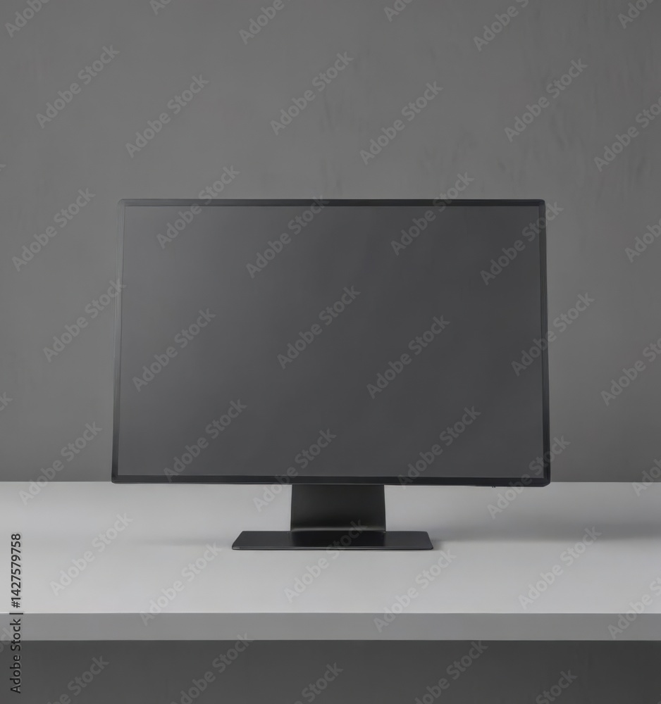 Canvas Prints realistic desktop vector mockup, empty screen for app/website preview, vector, media, desktop