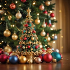 Obraz premium christmas tree decorations, christmas tree and decorations, christmas tree with decorations