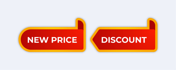 Three red gift voucher labels with 10 off.