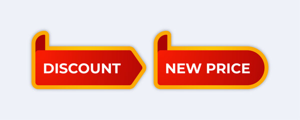 Three red gift voucher labels with 10 off.