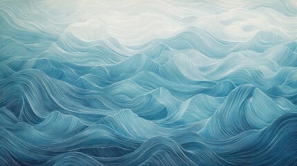 Obraz premium Serene Ocean Waves Abstract Blue Water Texture.