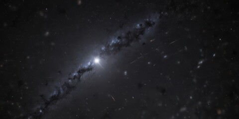 Fototapeta premium Twinkling stars scattered across a deep black galaxy , deep sky, constellations, night photography