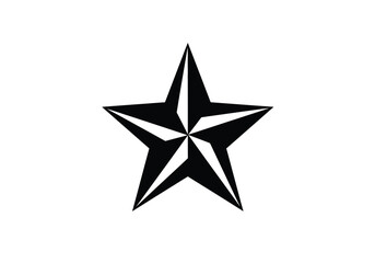 Obraz premium diamond star silhouette. This image shows a five-pointed star with a diamond-like geometric design in the center, emphasizing symmetry and sharp edges. Vector clipart illustration design.