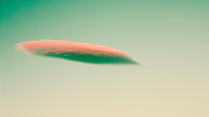 Obraz premium Ethereal Atmospheric Cloudscape with Retro Tones and Serene Sky Gradient