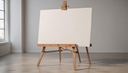 Wooden easel legs & base support large blank canvas ,  creative, easel,  structure