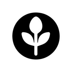 Eco-friendly Earth Day logo with leaf icon and transparent background