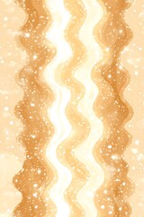 Abstract golden waves with shimmering specks overlaying, dreamy background