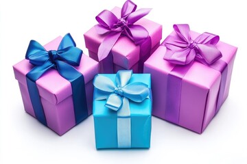 A Colorful Collection of Beautifully Wrapped Presents Stacked Together in Celebration