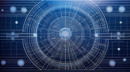 Fototapeta premium Seamless Aerospace Navigation Grid