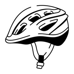  A hand drawn icon of a bike helmet
