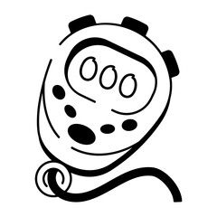 Sketchy style icon of a stopwatch
