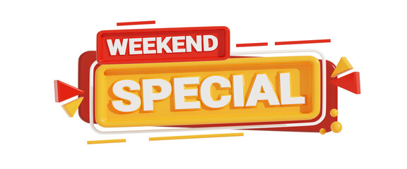 3D Weekend Special Banner for Sale Promotion